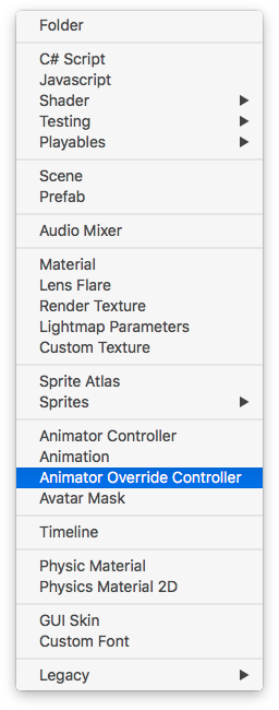 animatorOverrideController